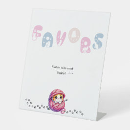 かわいい猫1歳の誕生日おめでとう 台座サイン