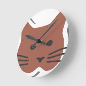 かわいい猫2 ラウンド壁時計 (傾斜)