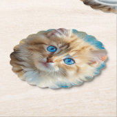 かわいい猫37823 ペーパーコースター (アングル)