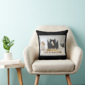 かわいい猫「お手品またはご馳走」ハロウィン クッション (椅子)