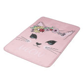 かわいい猫 |かわいいミュー猫ブランケット バスマット (アングル)