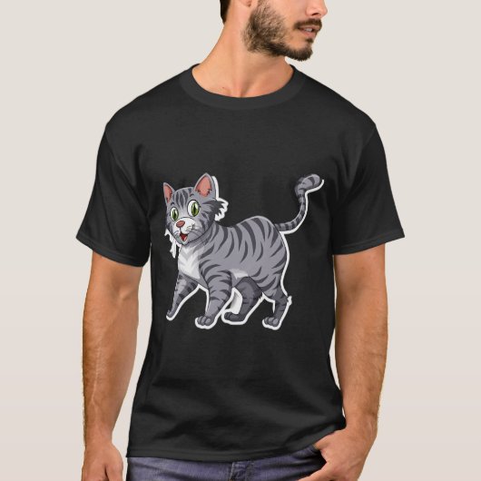 かわいい猫、かわいい猫、ターター猫、 Tシャツ (正面)
