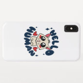 かわいい猫 こんにちは人 Case-Mate iPhoneケース (裏面(横))