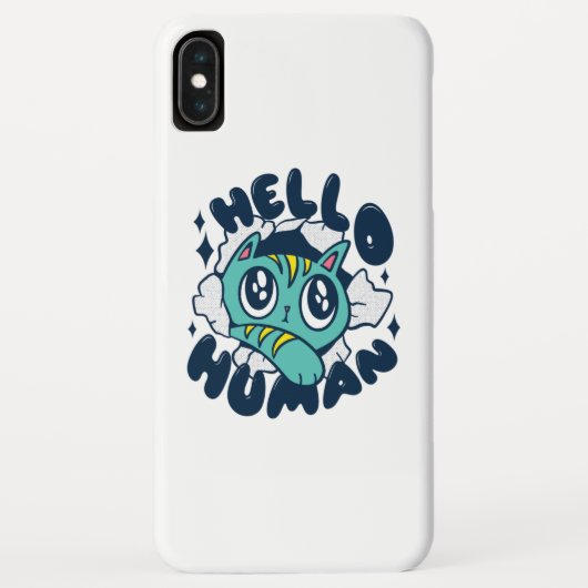 かわいい猫 こんにちは人 Case-Mate iPhoneケース (裏面)