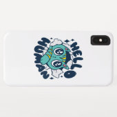 かわいい猫 こんにちは人 Case-Mate iPhoneケース (裏面(横))