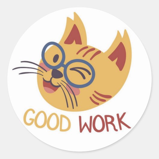 かわいい猫 すごいね ステッカー (正面)