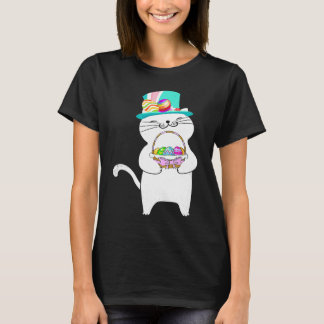 かわいい猫 イースター バニーエッグ コスチューム メンズ レディース Tシャツ