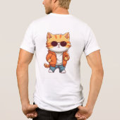 かわいい猫「ウーウー本当」 Tシャツ – かわいい子猫ド (裏面)