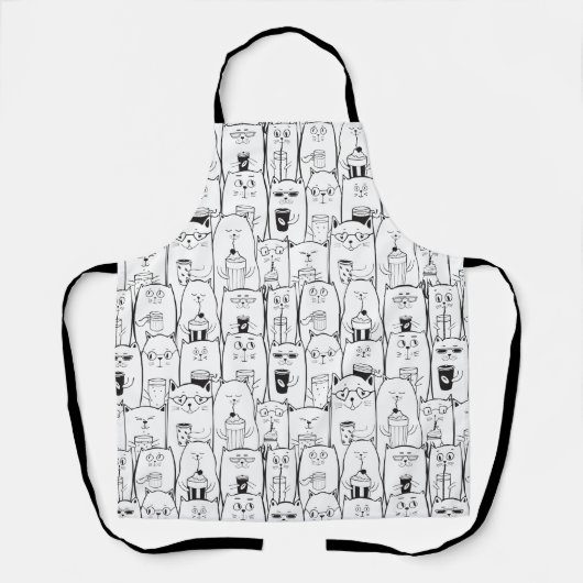 かわいい猫 エプロン (正面)
