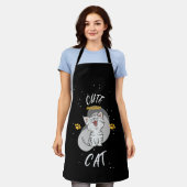 かわいい猫 エプロン (着用した状態)
