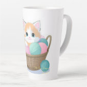 かわいい猫 カフェラテマグ (右アングル)