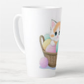 かわいい猫 カフェラテマグ (左アングル)