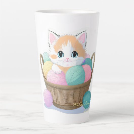 かわいい猫 カフェラテマグ (正面)