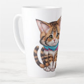 かわいい猫 カフェラテマグ (左アングル)