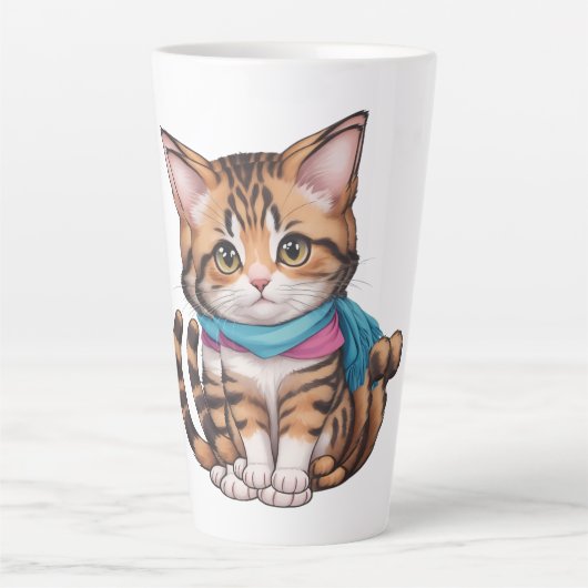 かわいい猫 カフェラテマグ (正面)