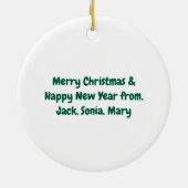 かわいい猫　カラフル　水彩　ユーモア　動物　カスタム セラミックオーナメント (裏面)