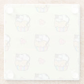 かわいい猫 ガラスコースター (裏面)