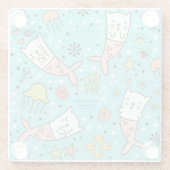 かわいい猫 ガラスコースター (裏面)