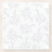 かわいい猫 ガラスコースター (裏面)