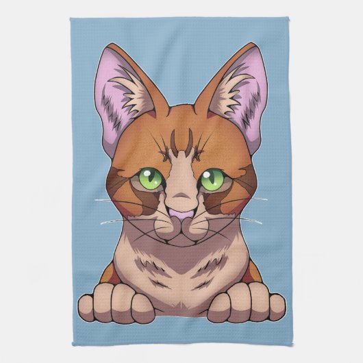 かわいい猫 キッチンタオル (縦)