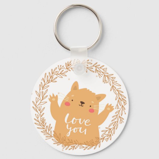 かわいい猫 キーホルダー (正面)