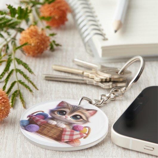 かわいい猫 キーホルダー (正面右)