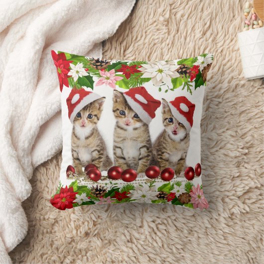 かわいい猫 クッション (ブランケット)