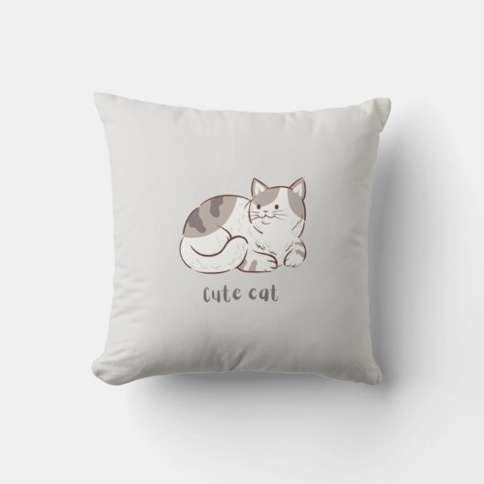 かわいい猫 クッション (正面)