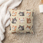 かわいい猫 クッション (ブランケット)