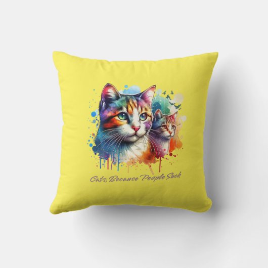 かわいい猫 クッション (裏面)