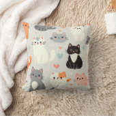 かわいい猫 クッション (ブランケット)