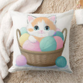 かわいい猫 クッション (ブランケット)