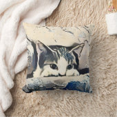 かわいい猫 クッション (ブランケット)