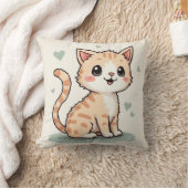 かわいい猫 クッション (ブランケット)