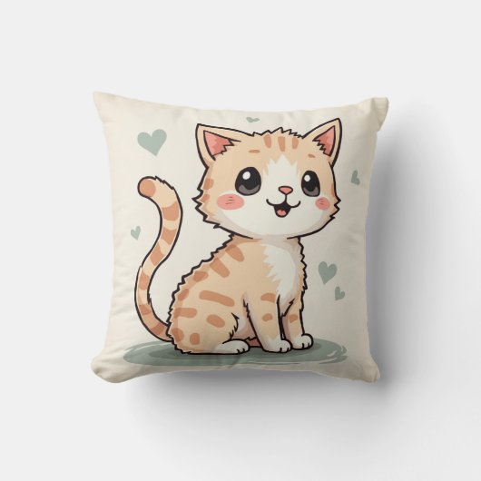 かわいい猫 クッション (正面)
