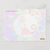 かわいい猫 クレイジーキャットレディ ギフト 輝く色彩 ポストカード (裏面)