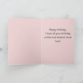 かわいい猫&ケーキハッピーバースデーカード カード (内部)