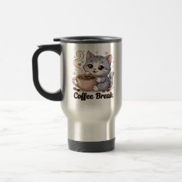 かわいい猫 - コーヒーブレイク -  トラベルマグ