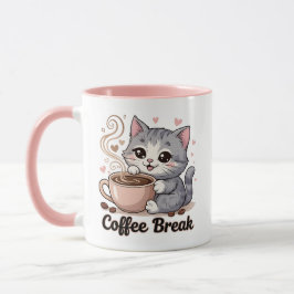 かわいい猫 - コーヒーブレイク -  マグカップ