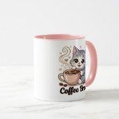 かわいい猫 - コーヒーブレイク - マグカップ (正面右)