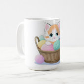 かわいい猫 コーヒーマグカップ (正面左)