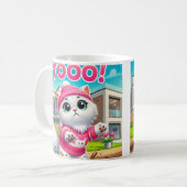 かわいい猫 コーヒーマグカップ (正面左)