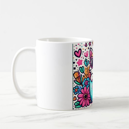 かわいい猫 コーヒーマグカップ (左)