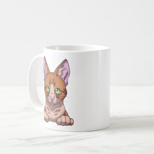 かわいい猫 コーヒーマグカップ (正面左)