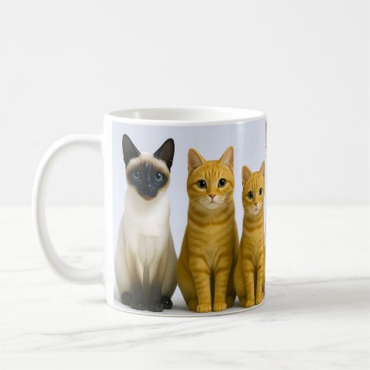 かわいい猫 コーヒーマグカップ (左)
