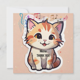 かわいい猫 サンキューカード