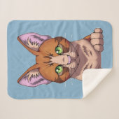 かわいい猫 シェルパブランケット (正面(横))