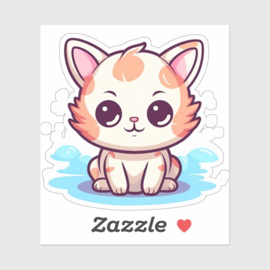 かわいい猫 シール (シート)