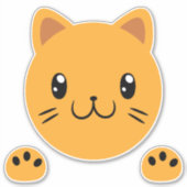 かわいい猫 シール (正面)