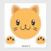 かわいい猫 シール (シート)